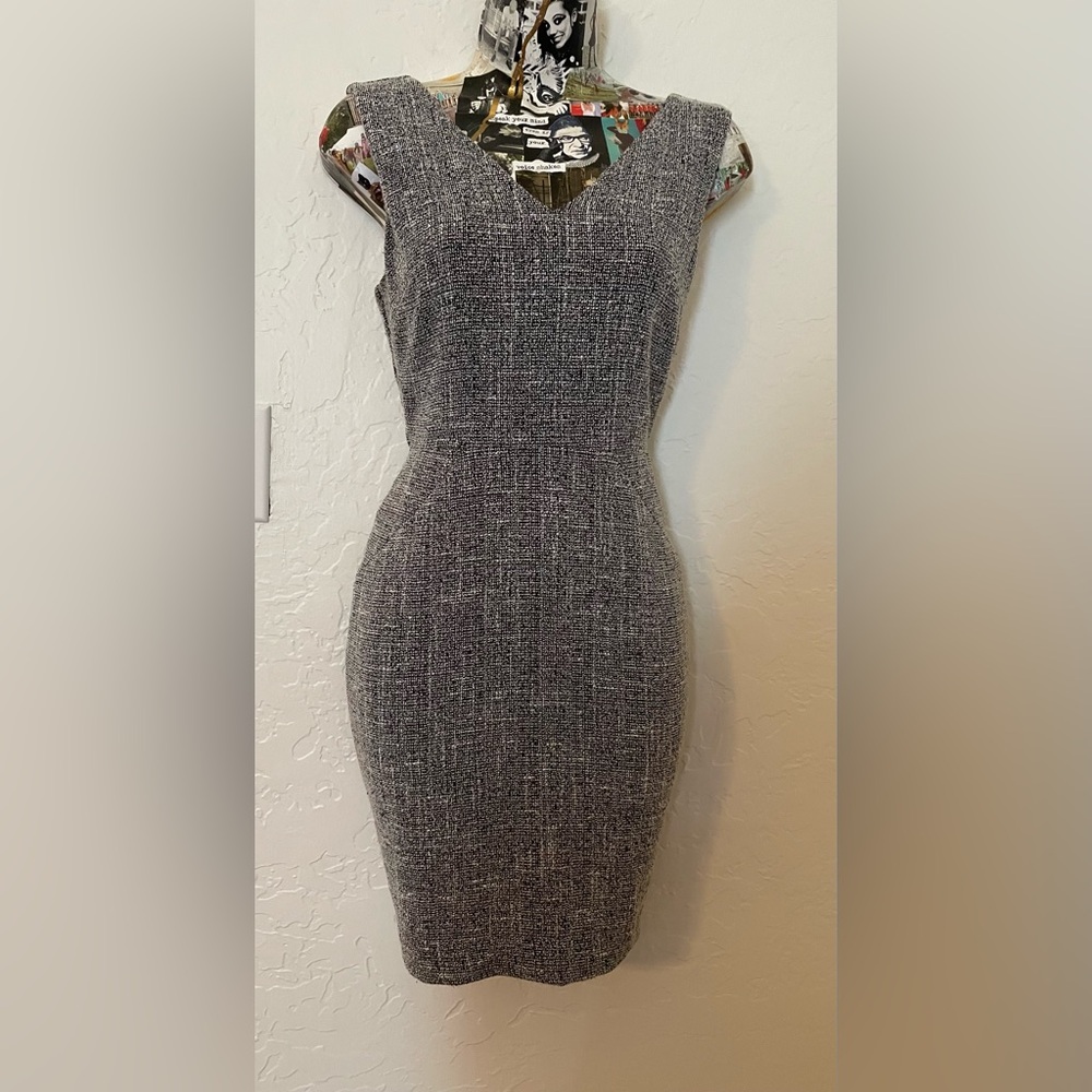 Banana Republic 2 Petite tweed navy & blue dress. EUC.